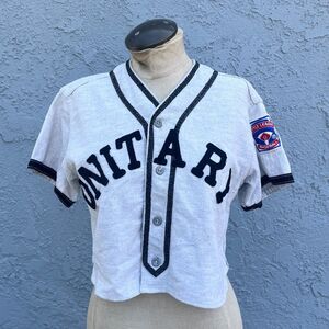 Vintage Baseball Uniform Little League cropped upcycled circa 1950s